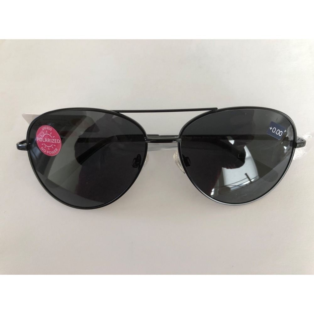 NEW‎ Peepers Black Aviator Sunglasses +0.00